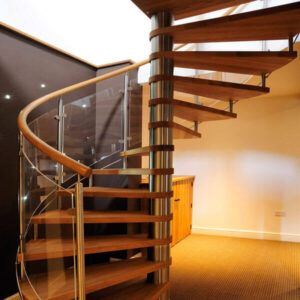 Steel Wood Spiral Staircase