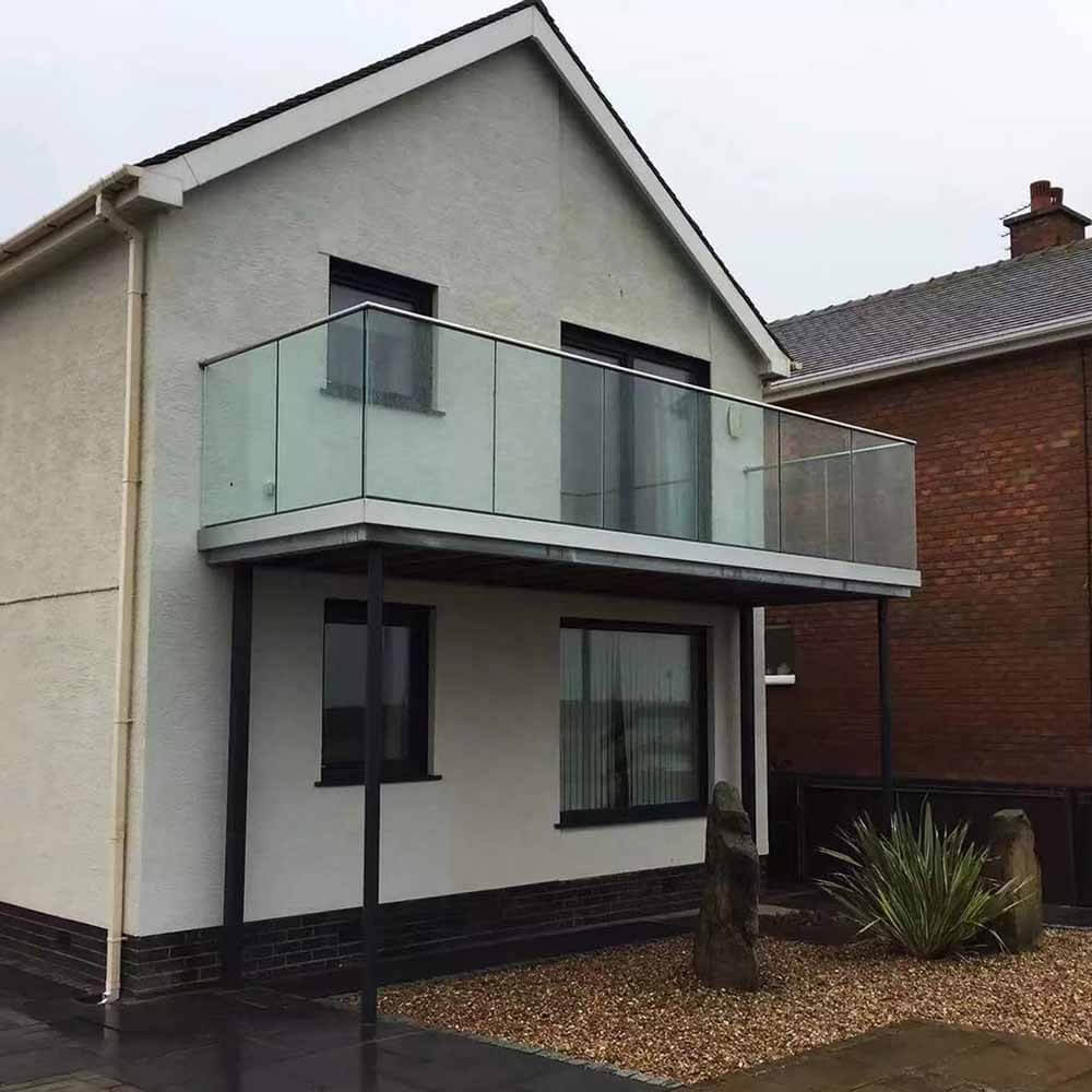 Hollow aluminum channel glass railing - Image 3